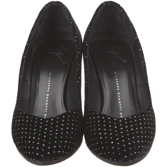 Giuseppe Zanotti Design Zadina Black Velvet Heels Pumps 6.5 36.5 - Picture 3 of 7